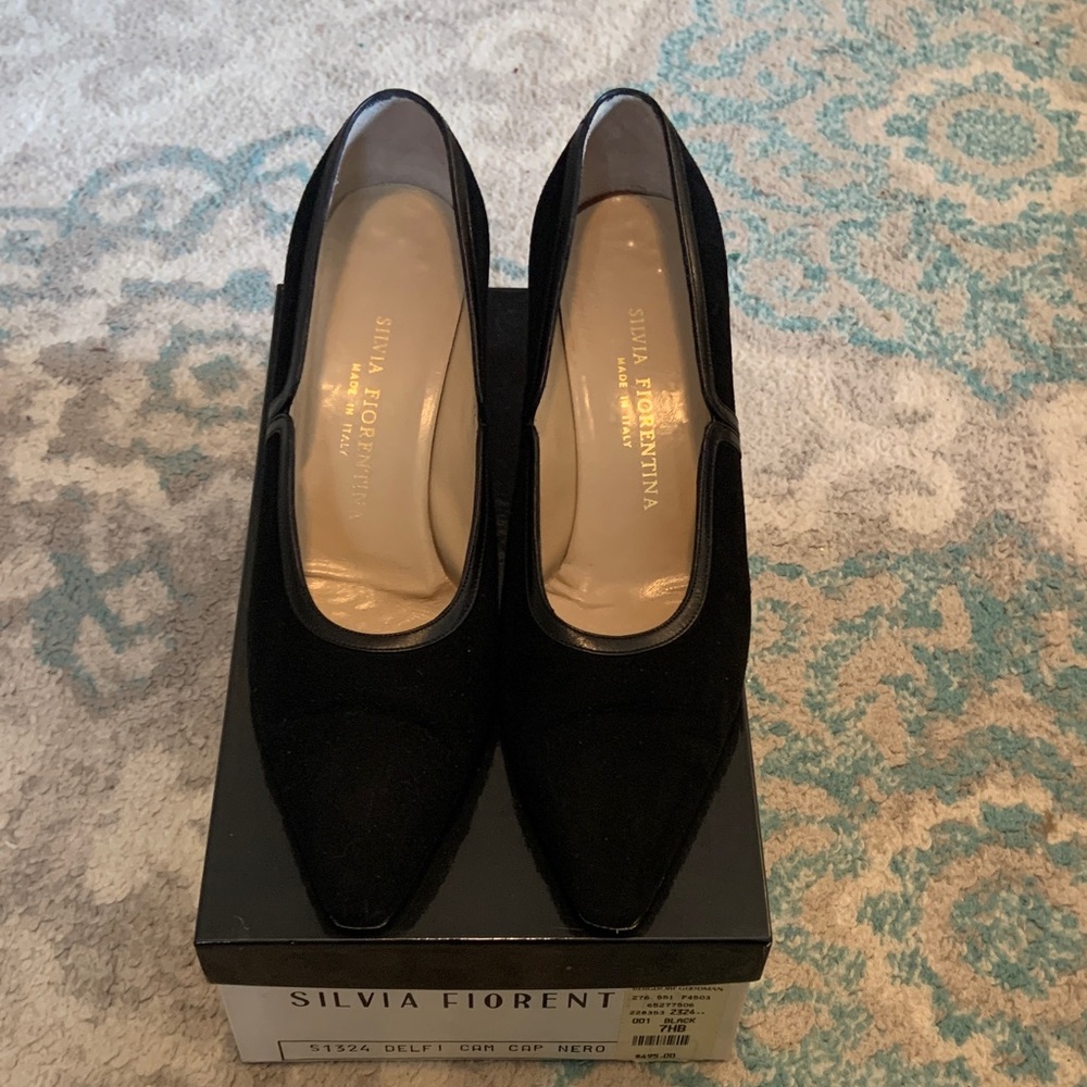 Vintage Black Women's Silvia Fiorentina Heels Size 7.5